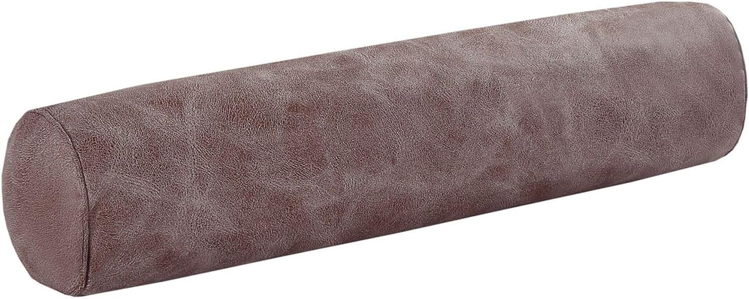 Neck Roll Bolster Pillow Cover with Hidden Zipper, (Only Cover) Cervical Comfortable Round Neck Cushion Cover for Head Lower Back Lumbar Spine ﻿(Gray,6x24inch/15x60cm)
