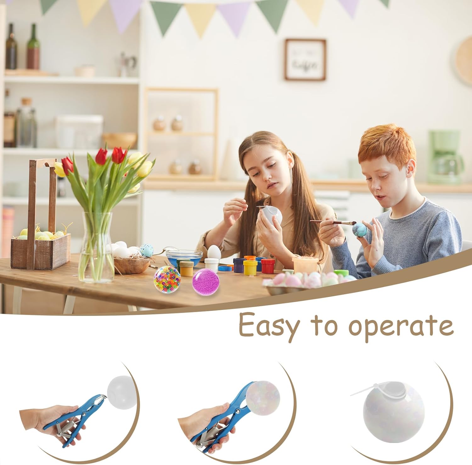 DIY Stress Ball Making Kit ,15 Clear & Milky TPR Skins with Expander, Complete ASMR Squishy Toy Maker Set for Adults & Teens, Crafting Supplies for Anxiety Relief, Hand Therapy & Gifts