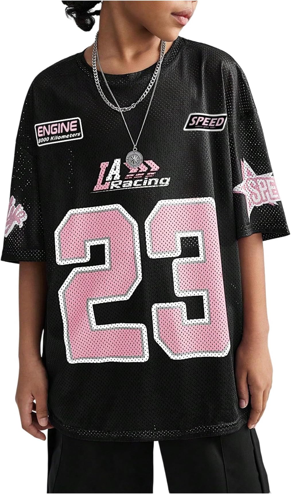 VerdusaGirl's Oversized Jersey Shirts Number Y2k Tops Letter Print Vintage Tees