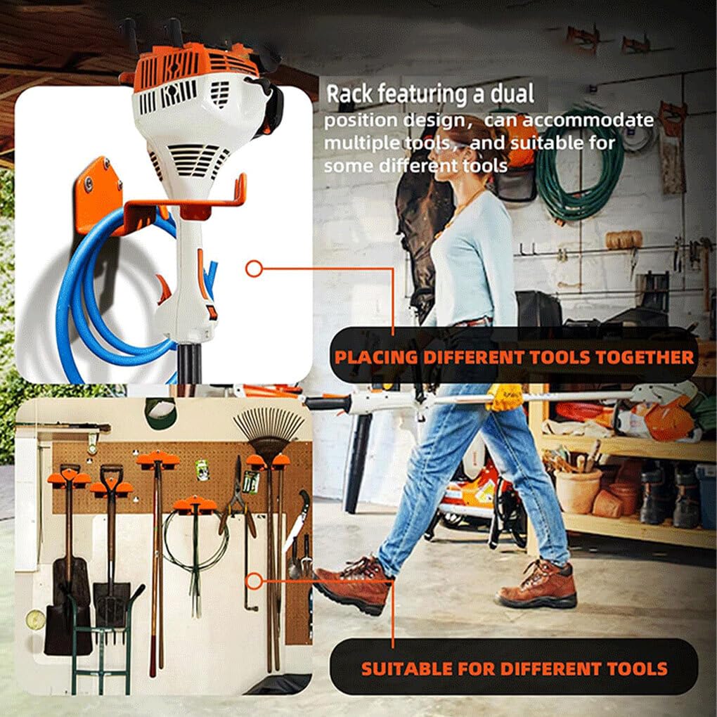Soporte para cortacésped montado en la pared, 2 pack/lote, para una cómoda organización de herramientas, gancho para cortacésped de resistencia, almacenamiento de Metal