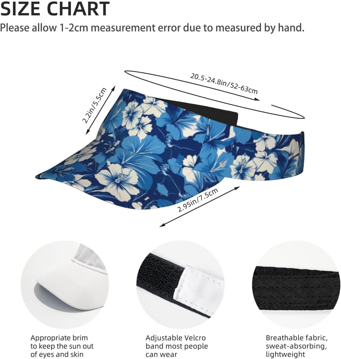 Visor Hat Christmas Ho Ho Ho Sun Adjustable Sports Beach Cap Men Women Adults - Image 6