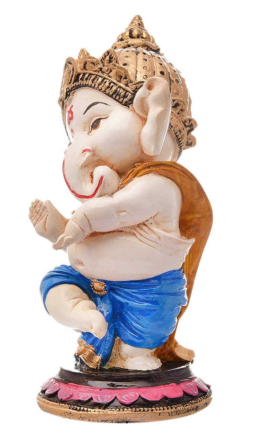 Saudeep India, Handcrafted Resine Little Ganesh Sculpture | Showpiece for Home & Office Decor (Blessing Ganesh) - Image 4 thumbnail