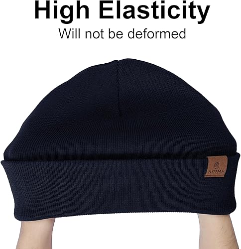 Miniatura 4 de Gorro grande XXL para cabezas grandes de 23.6 a 25.6 pulgadas, gorro de invierno grande, gorro de esquí de punto grande