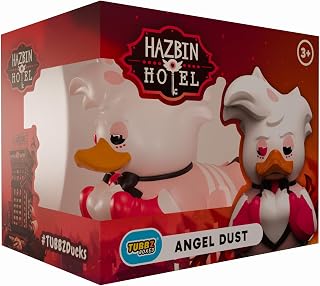 TUBBZ Box-Ausgabe: Hazbin Hotel – Angel Dust Cosplaying Gummiente Vinylfigur – Offizielle Sammelfigur für Fans von Hellaverse