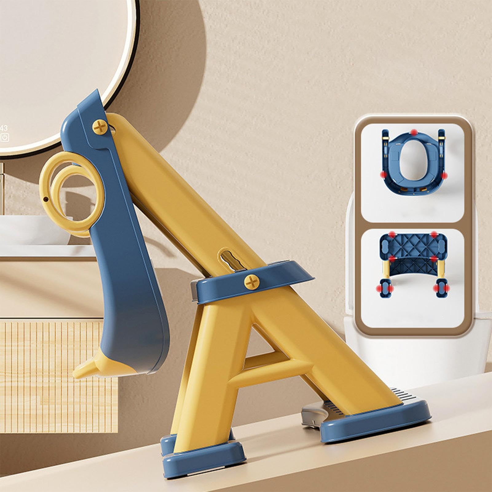 Sedile di allenamento con vasino per bambini, sedile del gabinetto Altezza | Strumenti per bambini pieghevoli Allenatore per bambini non slip p