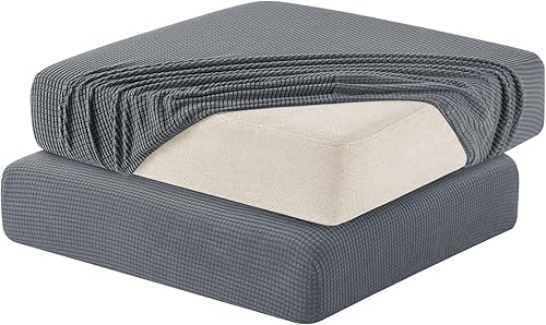 Miniatura 41 de Hokway Funda elástica protectora deslizante para cojines/sofá Blanco cremoso,camello (Camel new),Azul oscuro,verde azulado,Negro