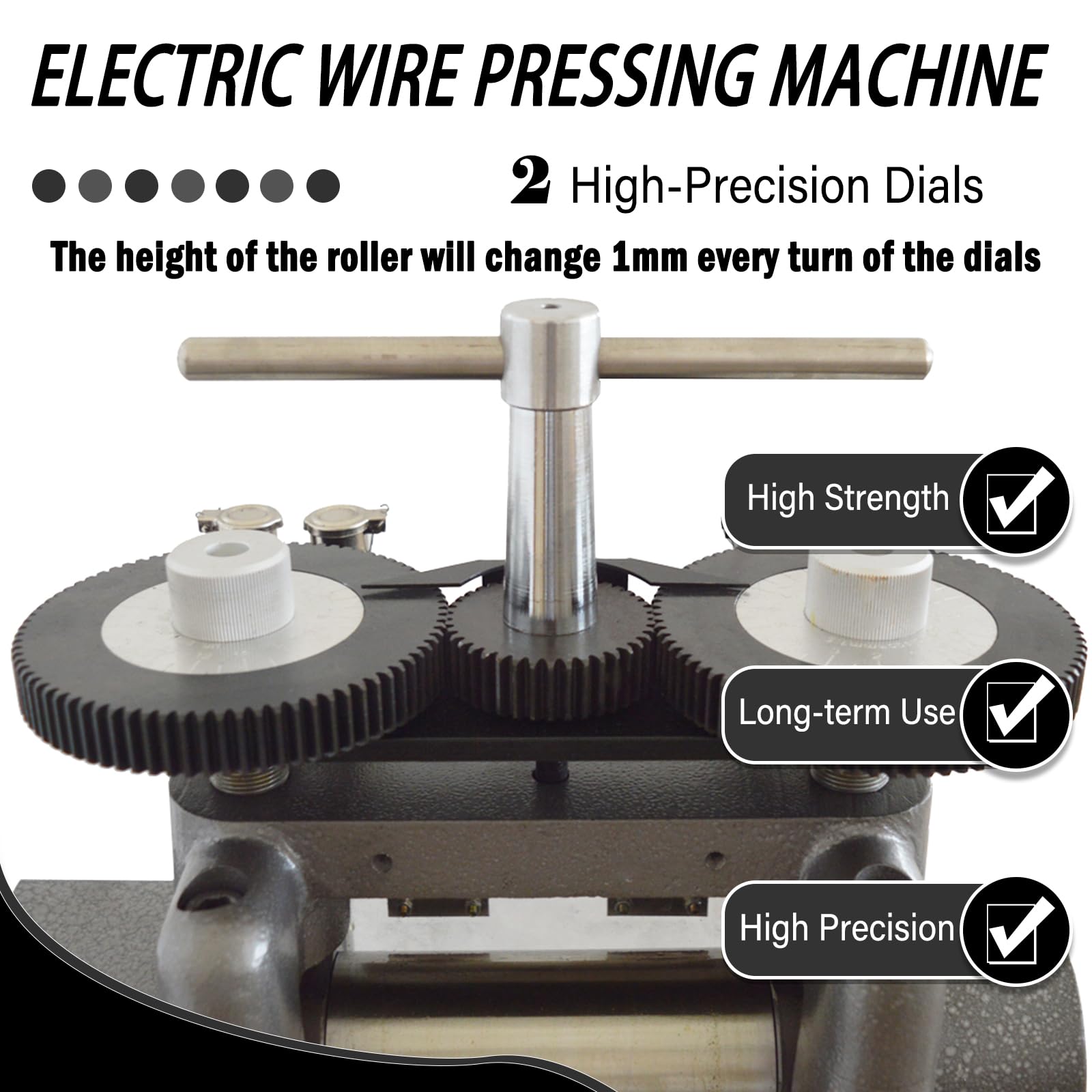 LGXEnzhuo 5.51Inches Electric Jewelry Rolling Mill Machine 1500W Vertical Metal Rolling Mill Machine Tablet Pressing for Jewelry Gold Making 110V