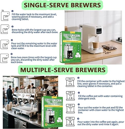 Miniatura 3 de Tabletas limpiadoras para máquinas de café, descalcificadoras y desodorizantes para todas las cafeteras, máquinas de espresso, tabletas eliminadoras