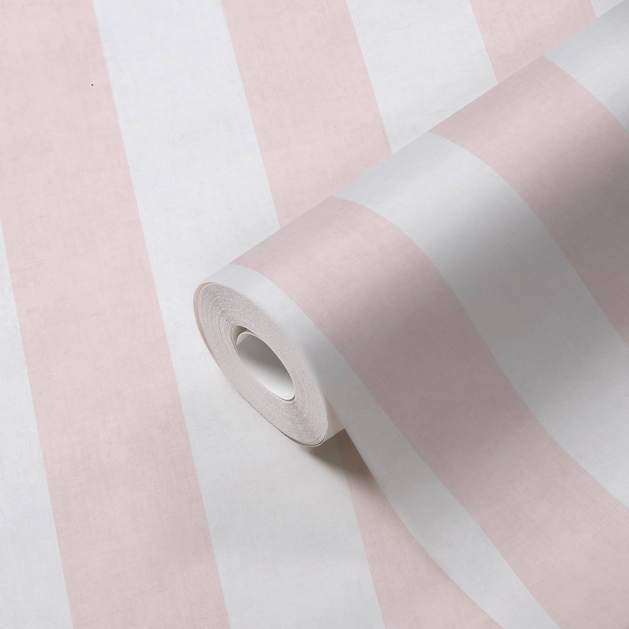 A.S. Création Lilly & Luis papel pintado no tejido a rayas en crema, rosa – papel pintado decorativo 10,05 x 0,53 m – 770782