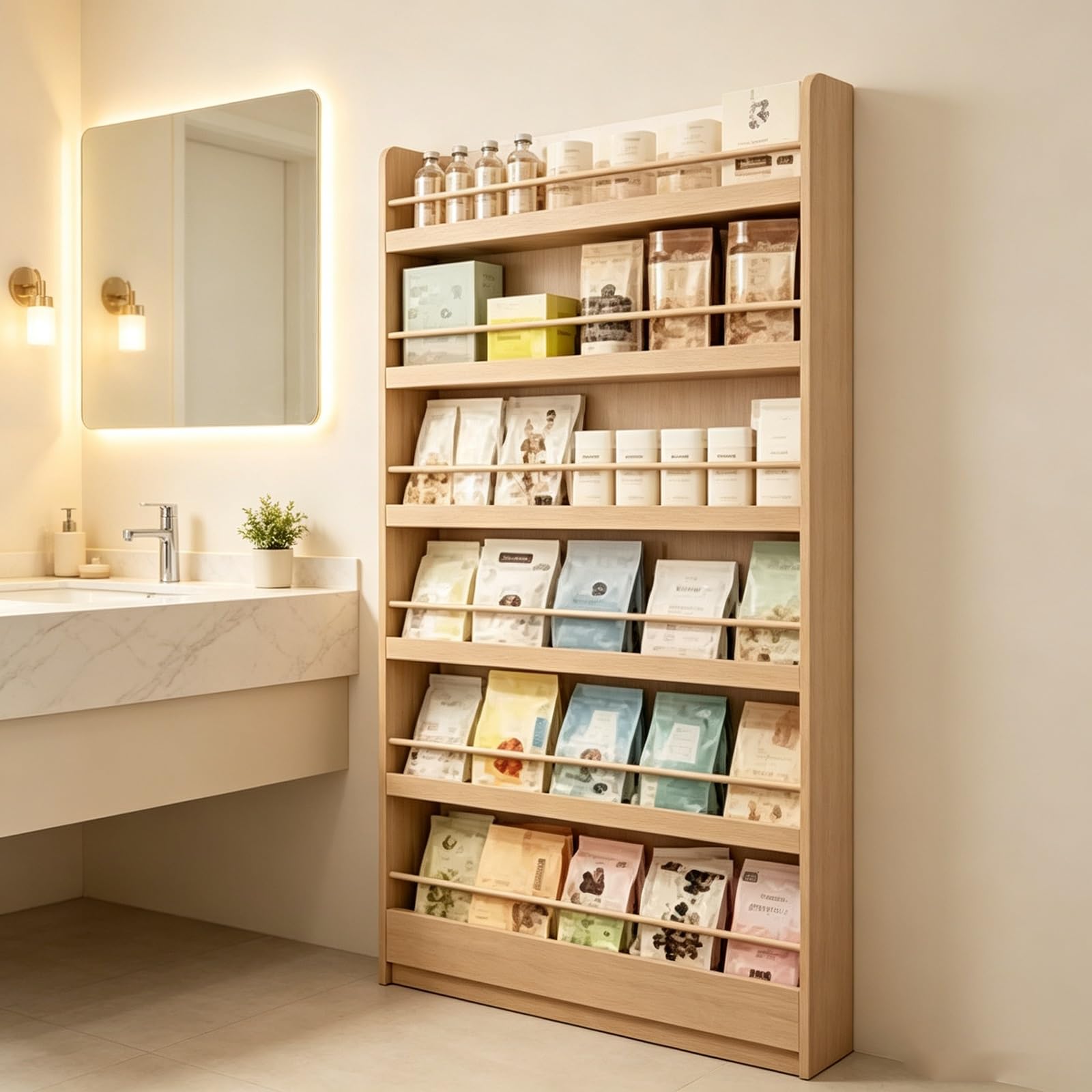 LCNDKF Storage Display Organizer Rack