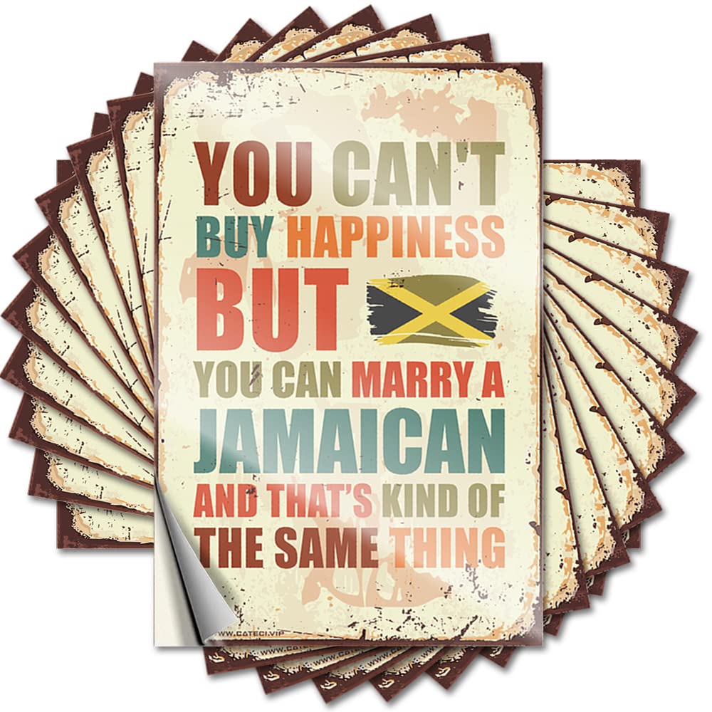 Bumper Home Easy Apply | You Can't Buy Happiness But You Can Marry A Jamaican Western Bottle Peel and Stick(8X12CM)