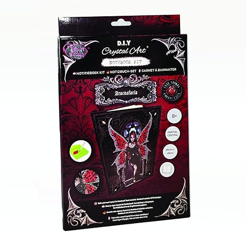 Miniatura 6 de Crystal Art Cuaderno Aracnafaria - Crea una cubierta brillante para cuaderno con cristales - para edades de 8 años en adelante