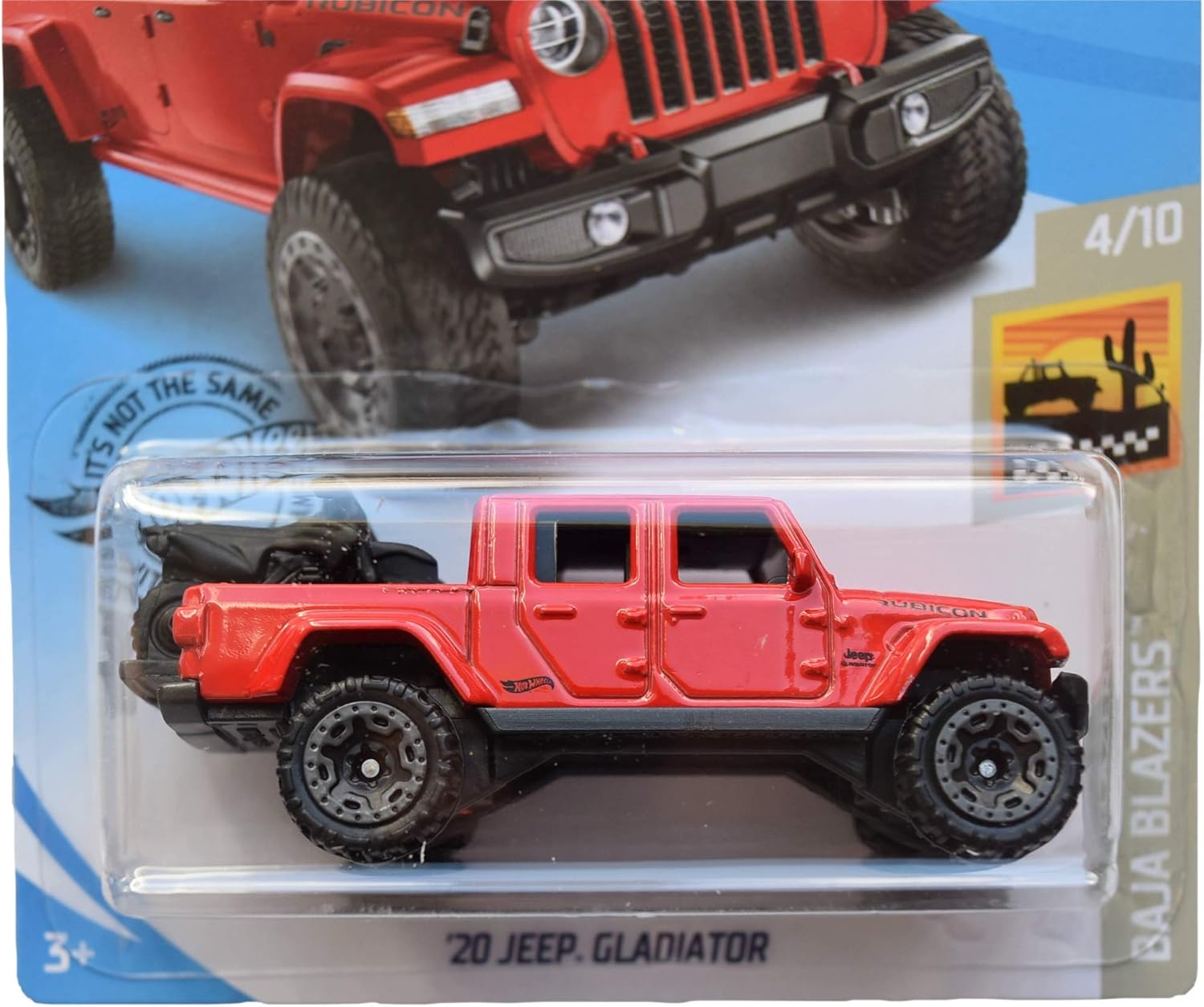 Hot Wheels 2020 Jeep Gladiator 157/250, Red, 1:64 Scale Die-Cast Toy Vehicle