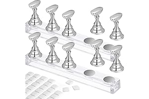 Adhesive Magnetic 2-in-1 Acrylic Practice Stand for Press-On Nails