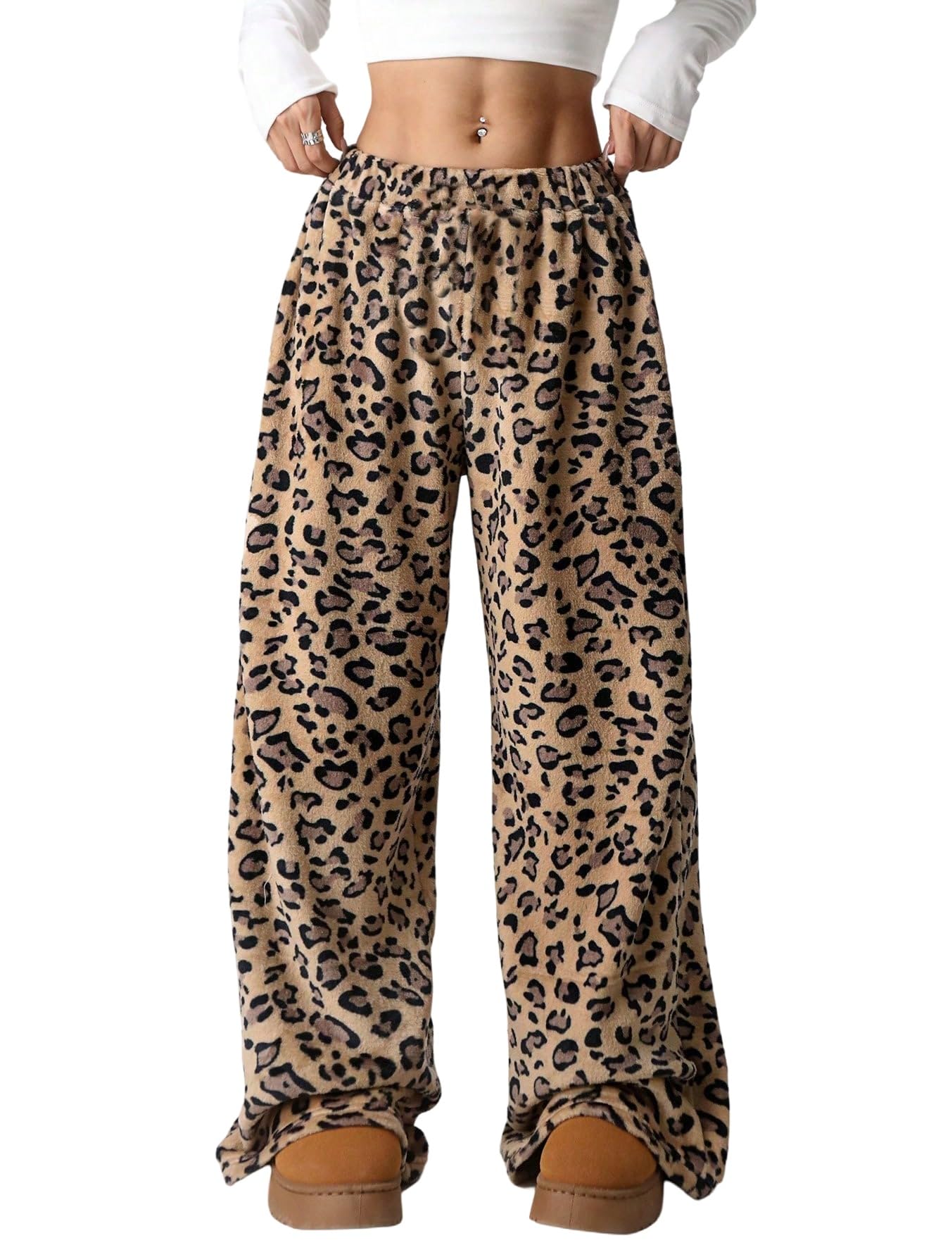 Pantalon de jogging léopard chaud pour ne plus souffrir du froid