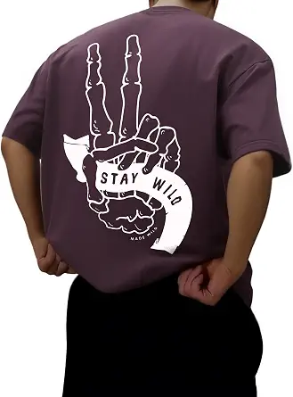 Men's Graphic T-Shirts Vintage Crew Neck Short Sleeve Casual Shirts