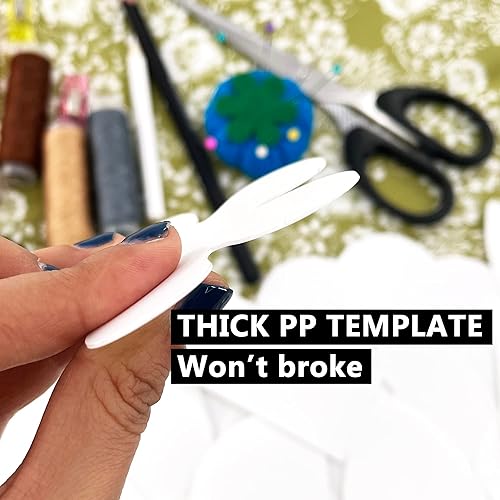 Miniatura 6 de UPTTHOW 113 plantillas de acolchado de formas simples diseño geométrico de bordado de retazos manualidades 8 juegos de patrones para edredón