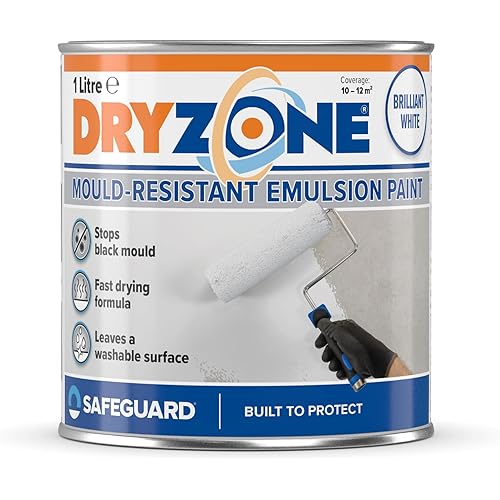 Dryzone Bathroom & Kitchen Paint (1 Quart) Brilliant White - 105 sq. ft to 130 sq. ft coverage
