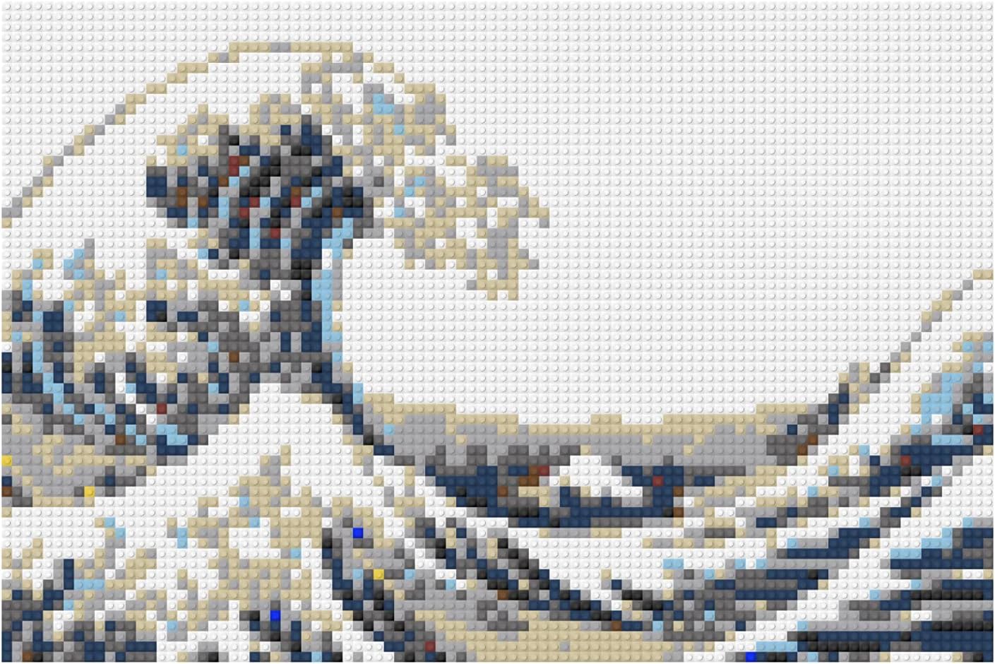 The Great Wave Off Kanagawa Brick Mosaic | 30" by 20" | DIY Kit