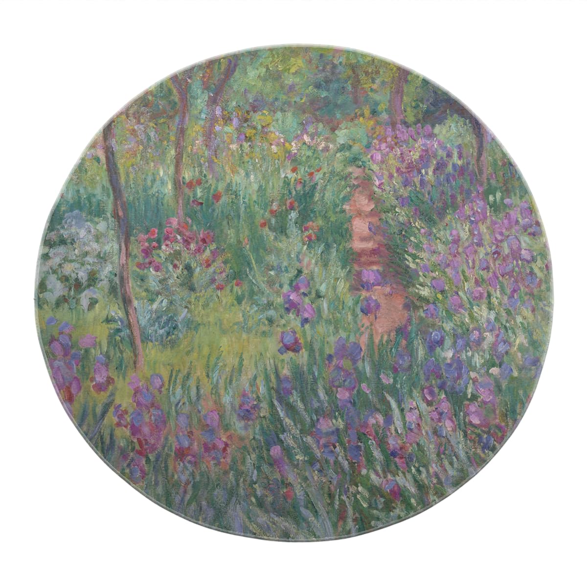 Wohnzimmer mit Rundteppich 200cm Iris Garden Waschteppich