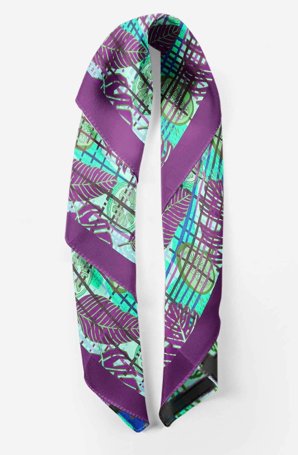Bimba Cotton Voile Women Square Scarf Neck Wrap Summer Bandanas image 2