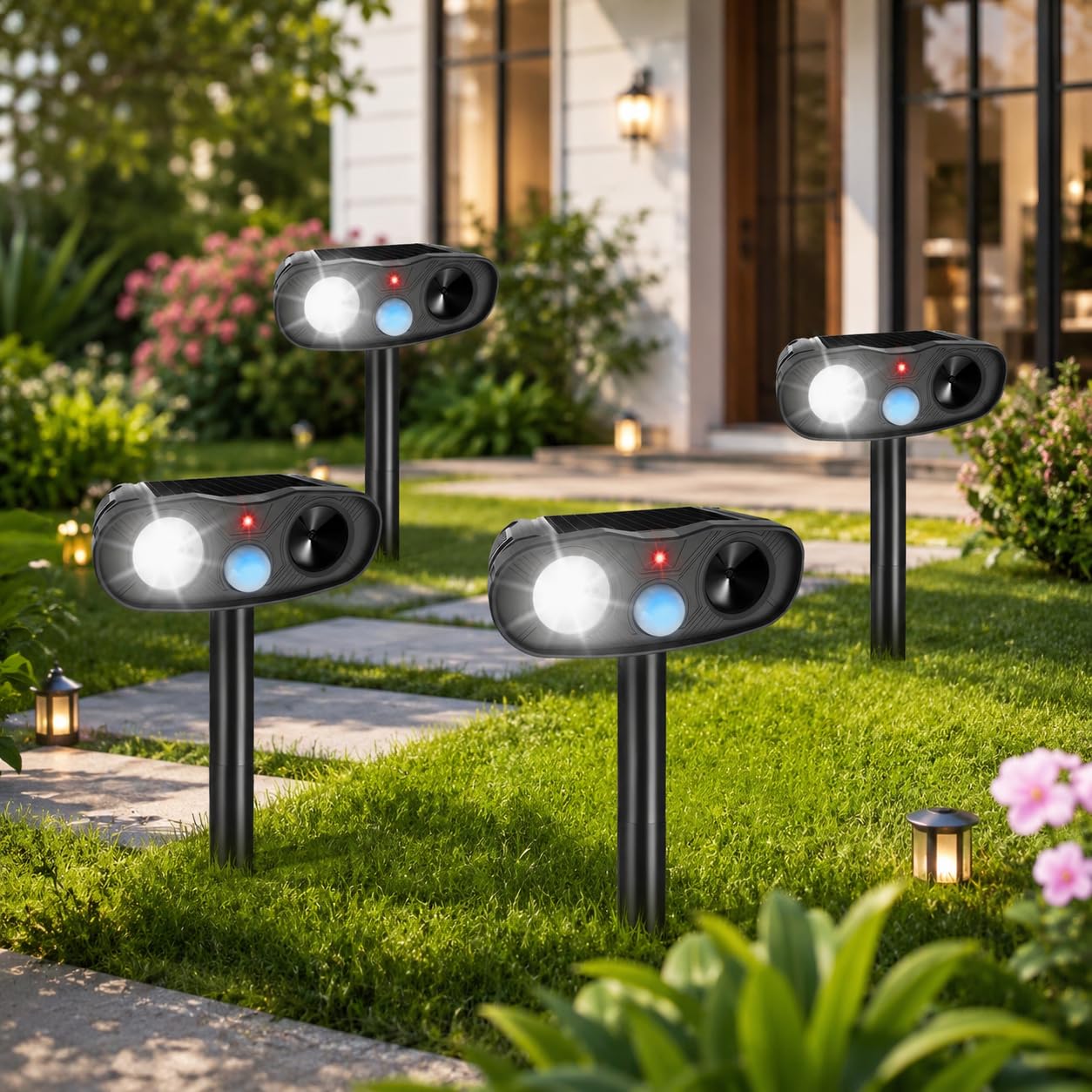 Photo 1 of LNYUHAD Solar Ultrasonic Animal Repeller (4-Pack)