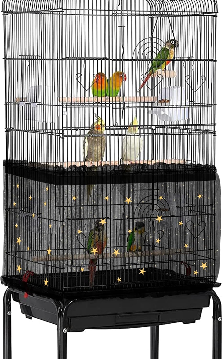 Bird Cage Cover Soft Airy Mesh Birdcage Covers with Adjustable