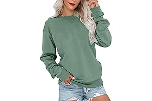 Bingerlily Womens Casual Long Sleeve Sweatshirt Crew Neck Cute Pullover Relaxed Fit...
