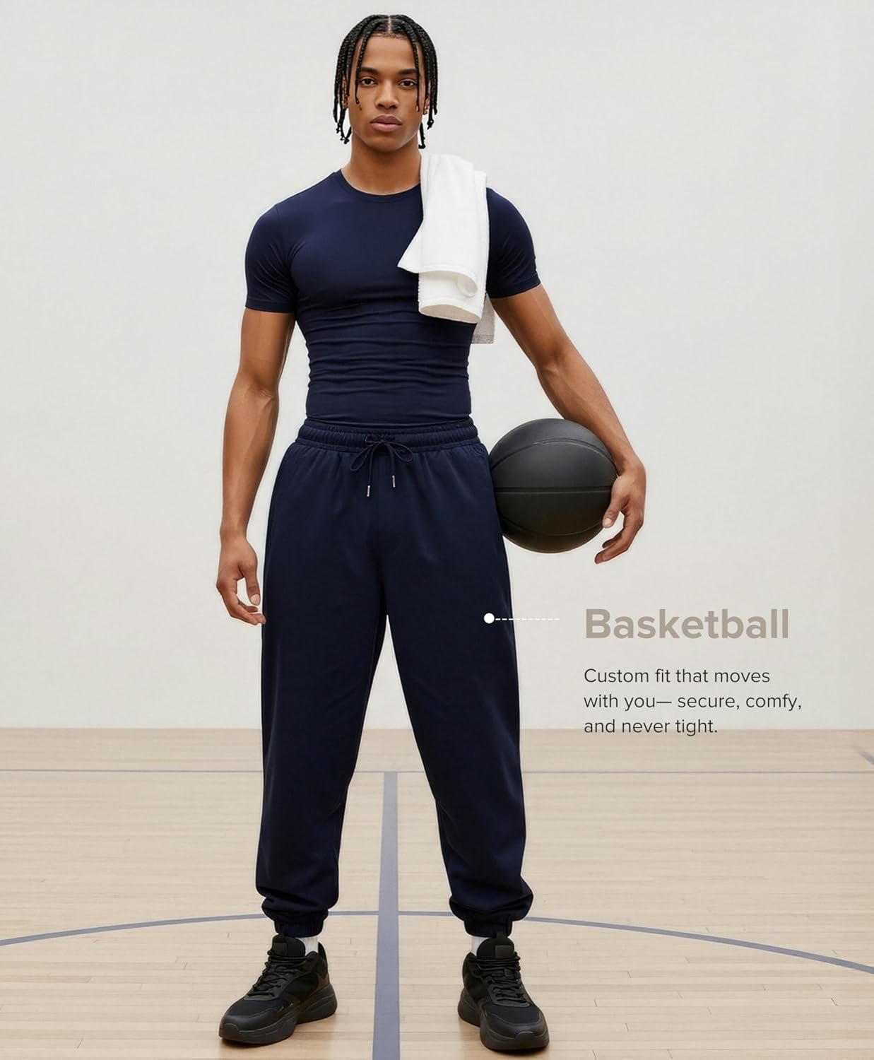 BRXL Sweatpants for Men 3 Pockets Athletic Training Track Joggers Stretch Ankle Length - Image 6