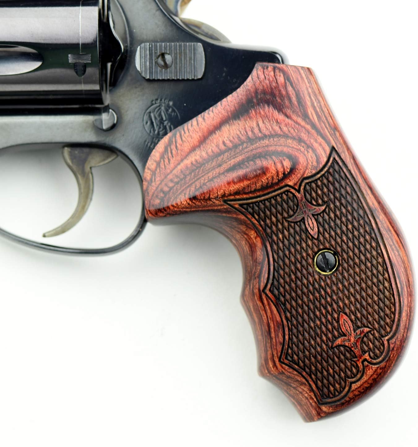 Altamont - S&W J Round Revolver Grips - Bateleur - Real Wood Gun Grips fit Smith & Wesson J Frame Round Butt .38 Special and 9mm Revolvers - Made in USA