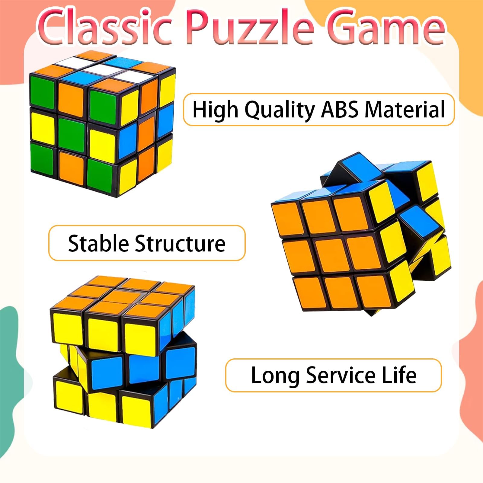 18 Pcs Mini Rubix Cube 3x3 CM, Portable Mini Puzzles For Kids, Adults, Elderly - Educational Toys Gift - Image 3