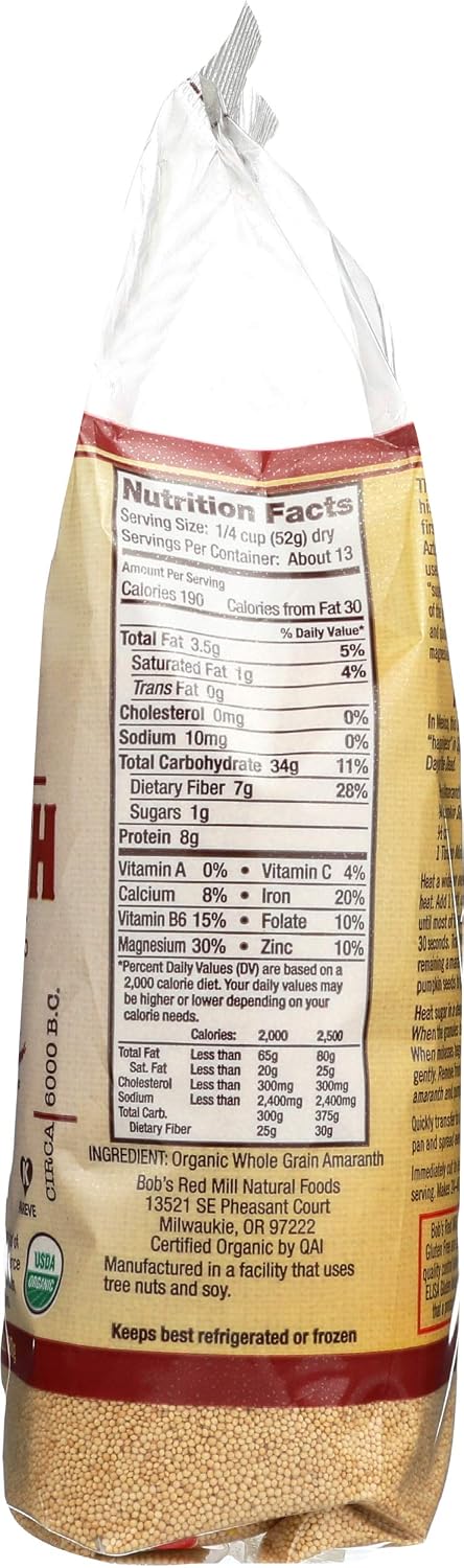 Bob's Red Mill Organic Amaranth Grain, 24 oz