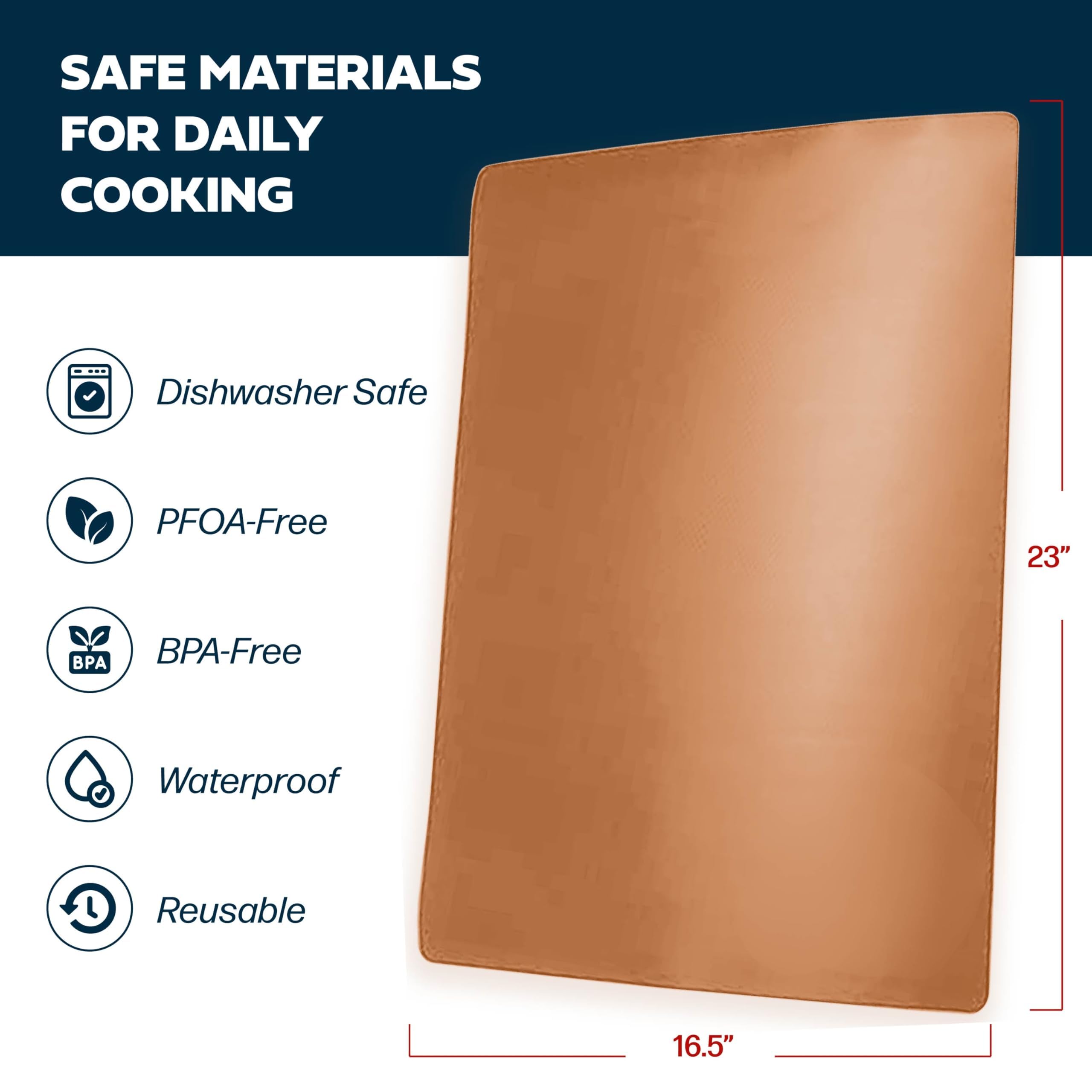 Cooks Innovations Alfombrilla protectora antiadherente para horno, 2 forros antiadherentes resistentes para proteger hornos de convección, eléctricos, de gas y microondas, sin BPA ni PFOA, resistente