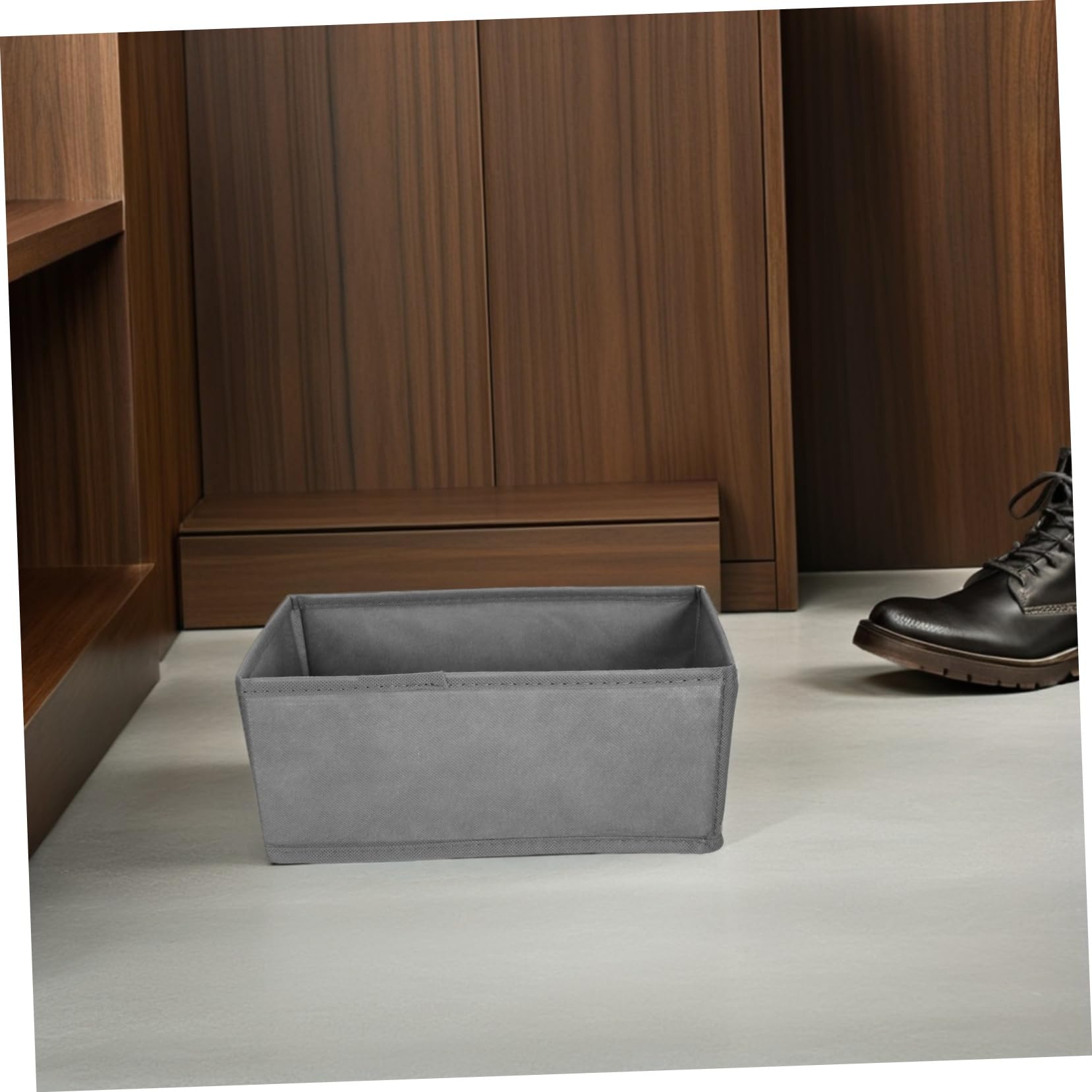 SOIMISS 6pezzi Organizer in Tessuto per Biancheria Intima Divisori per Contenitori per Armadio Grigio per Calzini Sciarpe Reggiseni Scomparti Separati