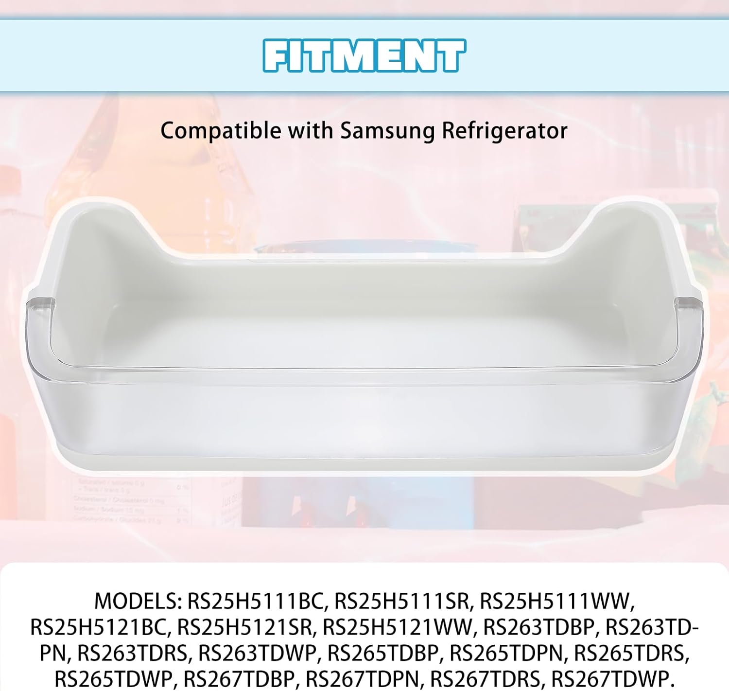 Kojem DA97-08347A AP4578464 DA63-05217A Replacement Lower Refrigerator Door Shelf Basket Bin Compatible with Samsung Refrigerator Replacement for 2051359 PS4175771