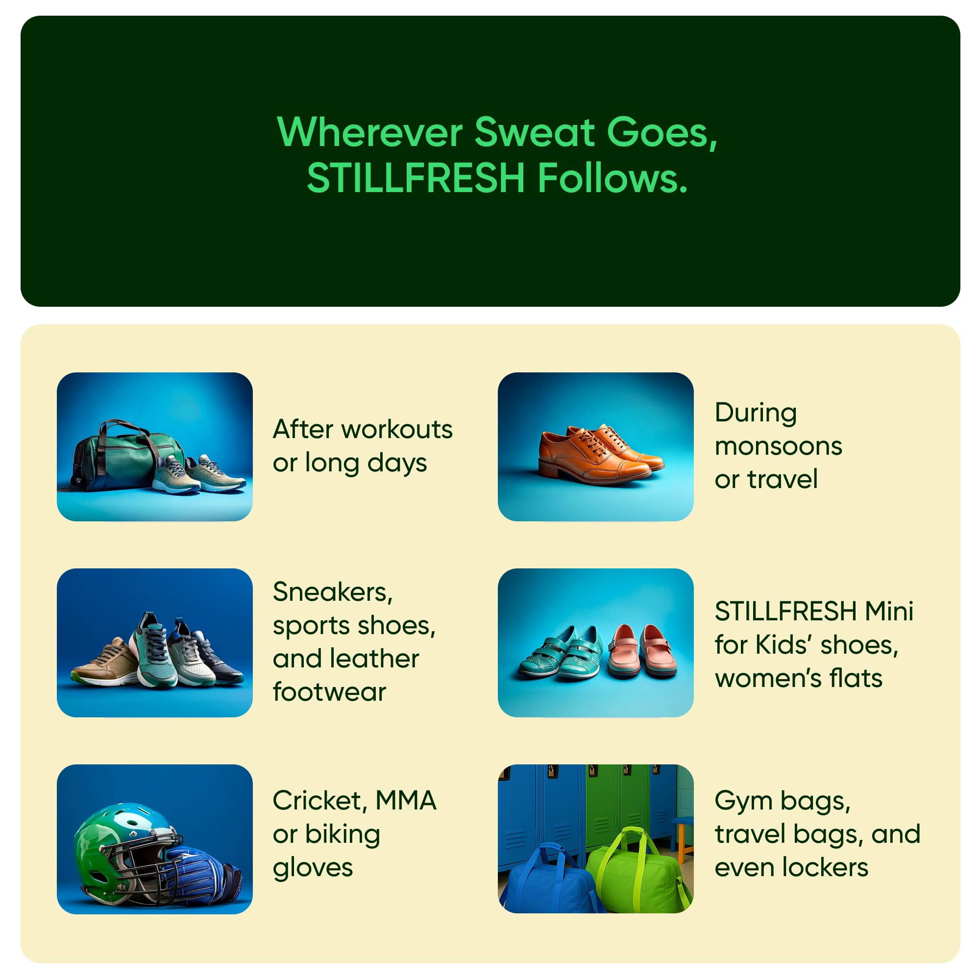 STILLFRESH Natural Odor Eliminator | Deodorizing Pouches Maxi – For Shoes (Size 7 and above), Sports Gear, Gloves and Gym Bags 3