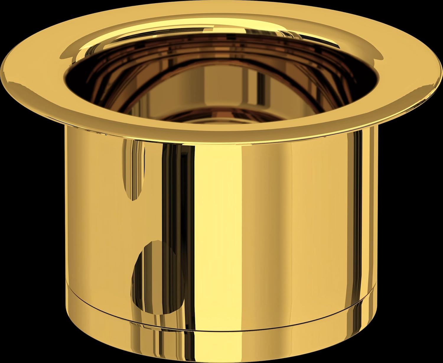 Rohl Extended 2 1/2" Disposal Flange OR Throat for FIRECLAY Sinks and SHAWS Sinks in Polished RAW BRASSNO Warranty for The Finish ON This Product