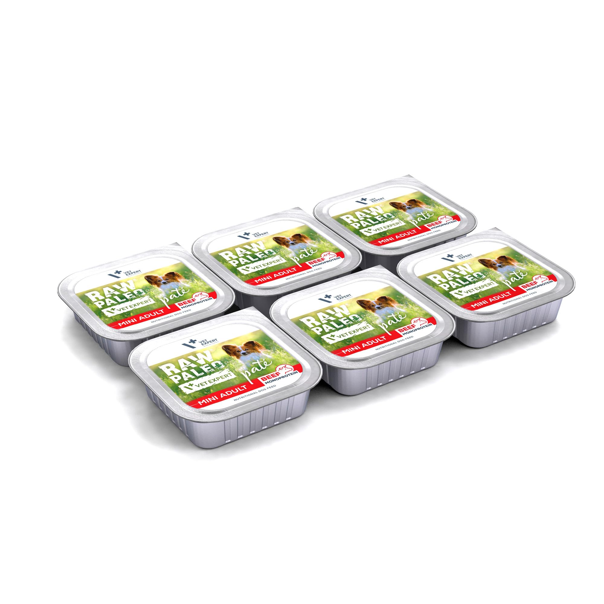 PATE MINI ADULT BEEF 6x150g - mokra karma dla psów dorosłych - wołowina