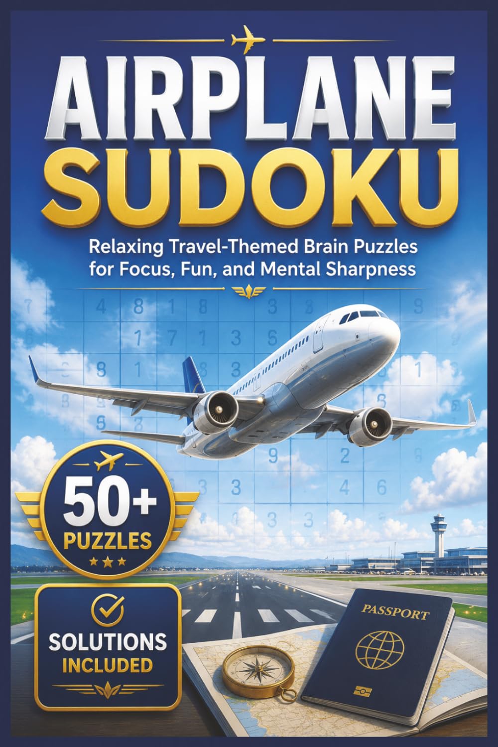 Airplane Sudoku Puzzle Book: Relaxing travel-theme brain puzzles, for focus, fun, and mental sharpness