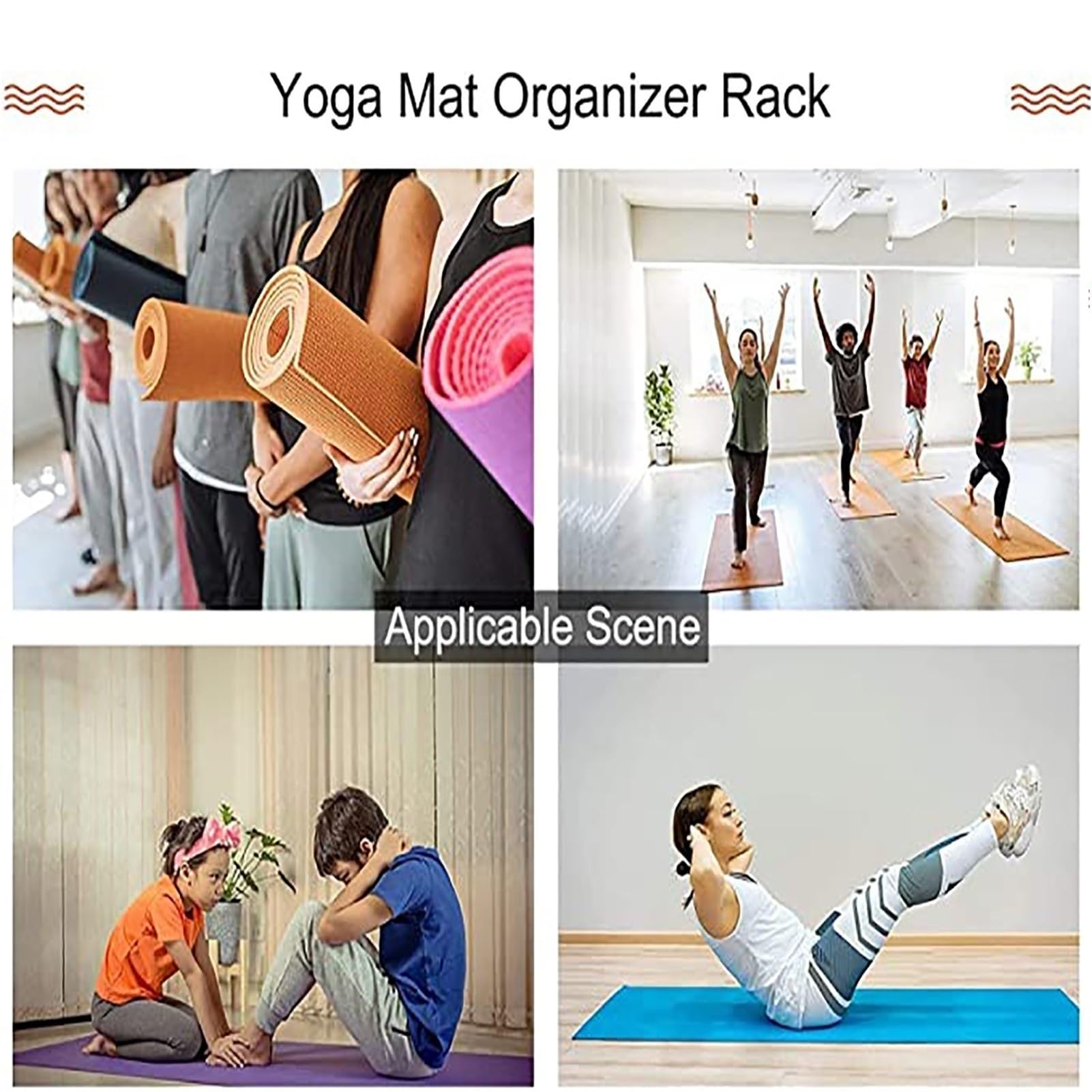 Yogamatte und Schaumstoffrolle, platzsparend, 5-lagig, für Heim-Fitnesscenter oder kommerzielles Fitnesscenter
