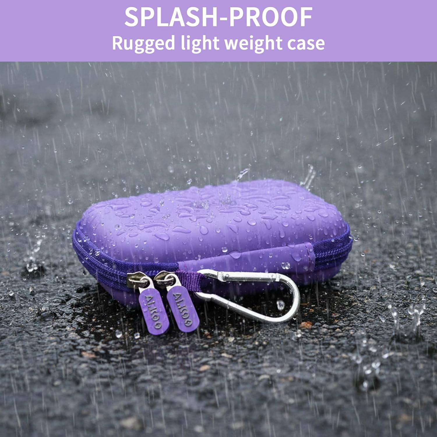 USB Flash Drive Organizer Case – Hard Shell Holder for 8 Thumb Drives & SD/Memory Cards – for SanDisk for Samsung - Storage for Students, Photographers & IT Pros– Travel & Office Use – Bag Only-Purple