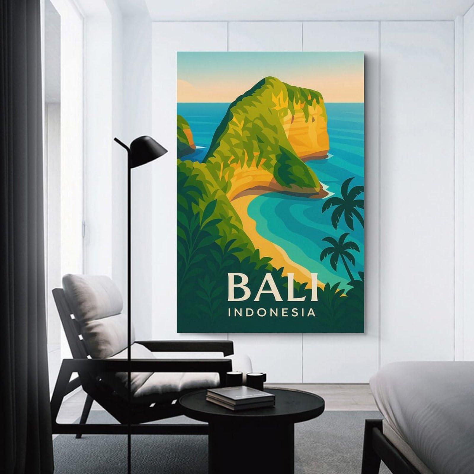 Junmoney Canvas Wall Decor Bali, Indonesia Travel (2), 20x30inch(50x75cm), for Flats, Guest Rooms Or Compact Rooms, A Simple Refresh for Blank Walls