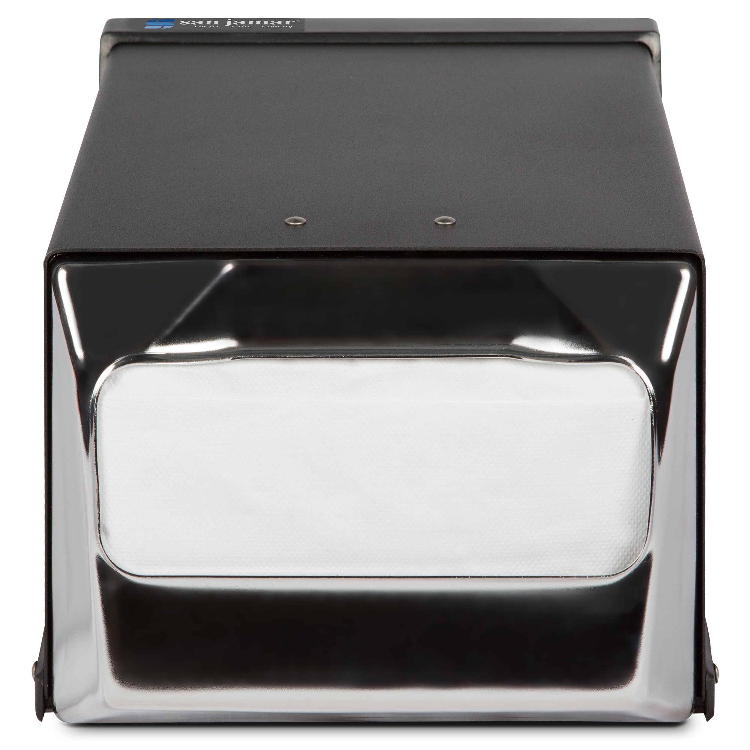 San Jamar h3001bkc encimera servilleta dispensador, 7 5/8 W x 11d X 5 1/2H, Capacidad: 300 servilletas, color negro
