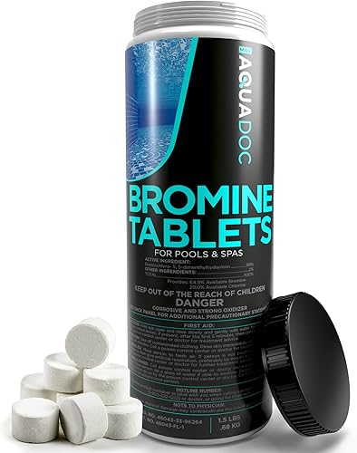 AquaDoc - Tabletas de bromo para bañera de hidromasaje y spa, 1.5 libras de bromo desinfectante, recomendado para jacuzzis