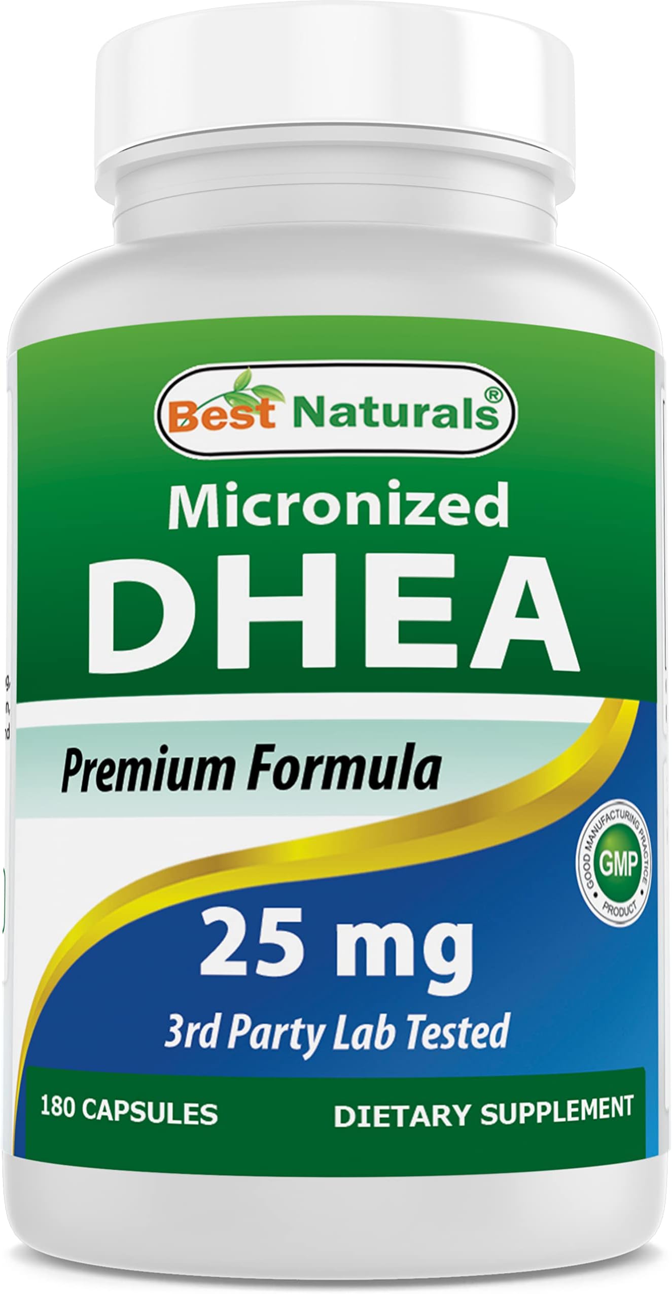Micronized DHEA, 25 mg, 180 Capsules