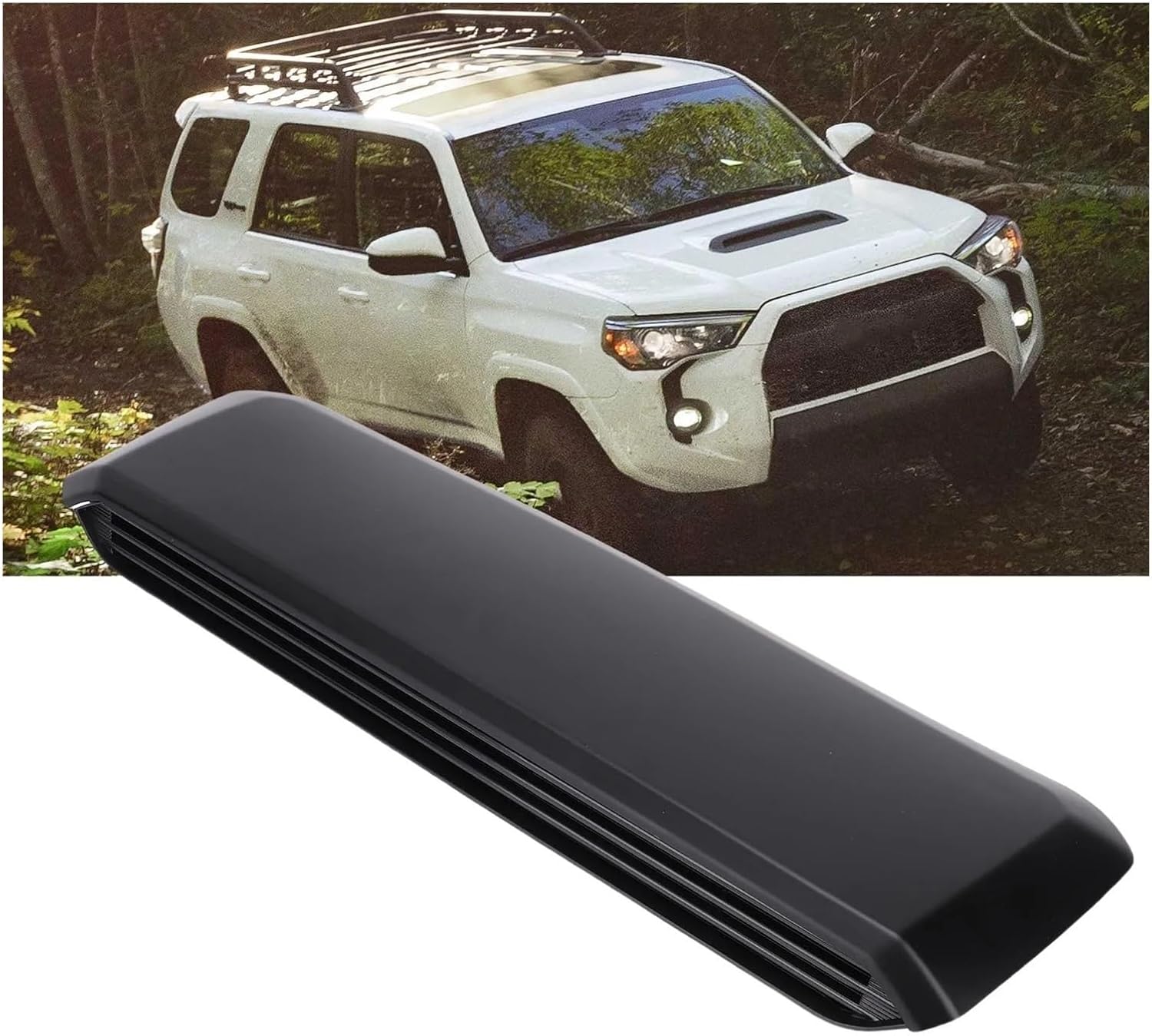 Front Upper Hood Scoop Intake Air Vent Duct 7618104900 Compatible with Toyota Tacoma 2016 2017 2018 2019 2020 2021 2022 Flow Kit