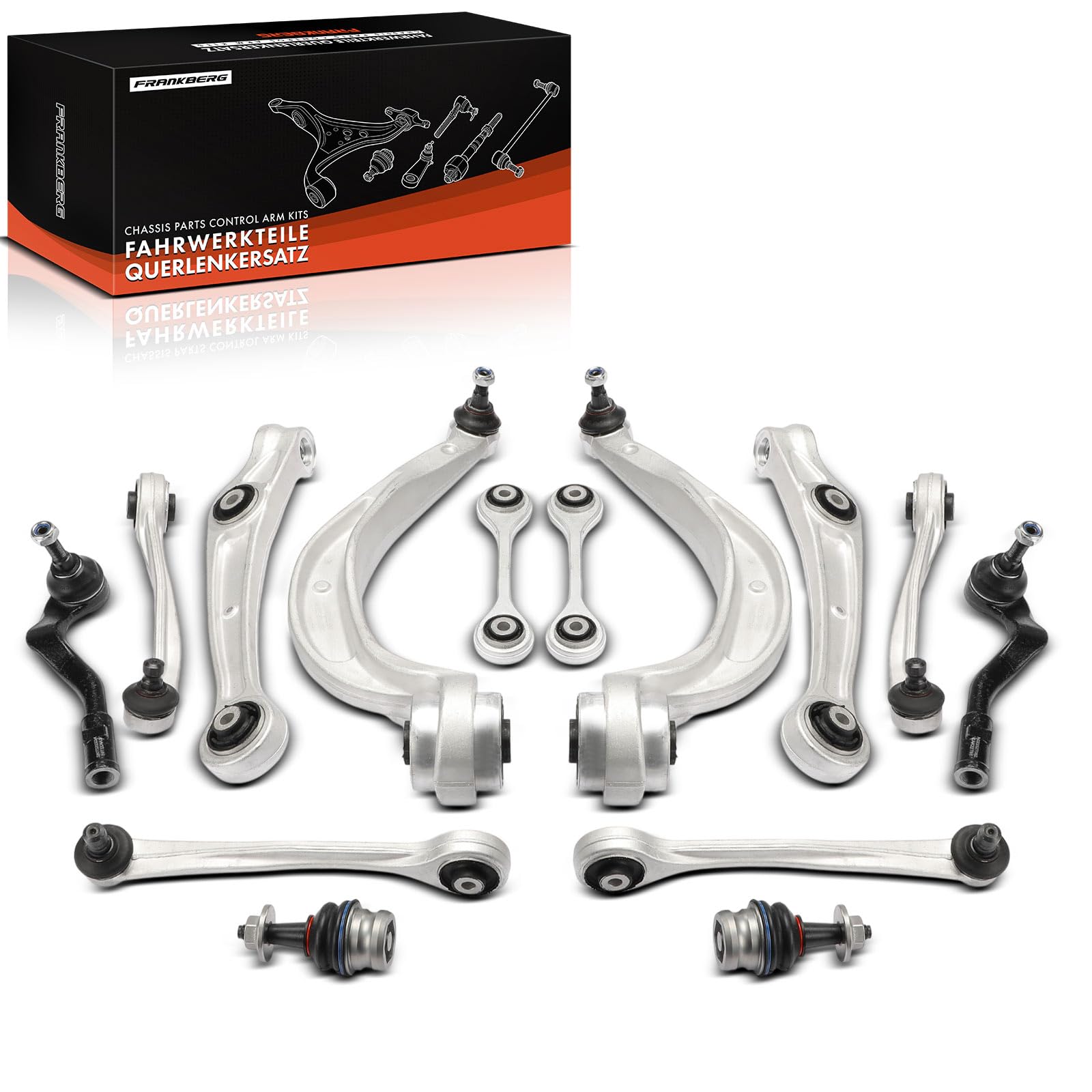 Frankberg 14x Kit de Bras de Suspension Avant Gauche Droite Compatible avec A4 Avant 8K5 Q5 8RB A4 8K2 A5 8T3 A5 Sportback 8TA Remplacer# 8K0407510A