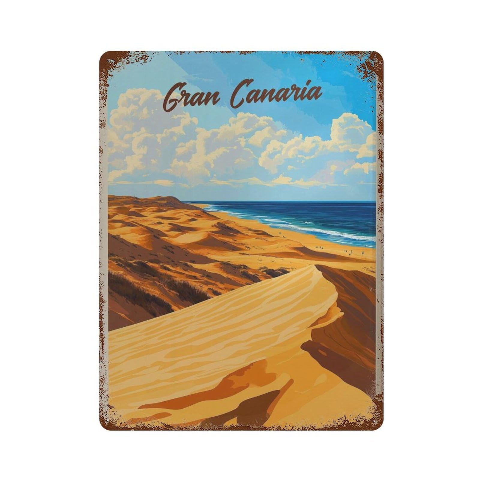 xiaoxiaoshen Gran Canaria Travel Spain Atlantic Coast (2) Wall Decor Art Metal Tin Poster Modern Home Decor Art Home Bar Shop Decorations Vintage Sign 40x30cm