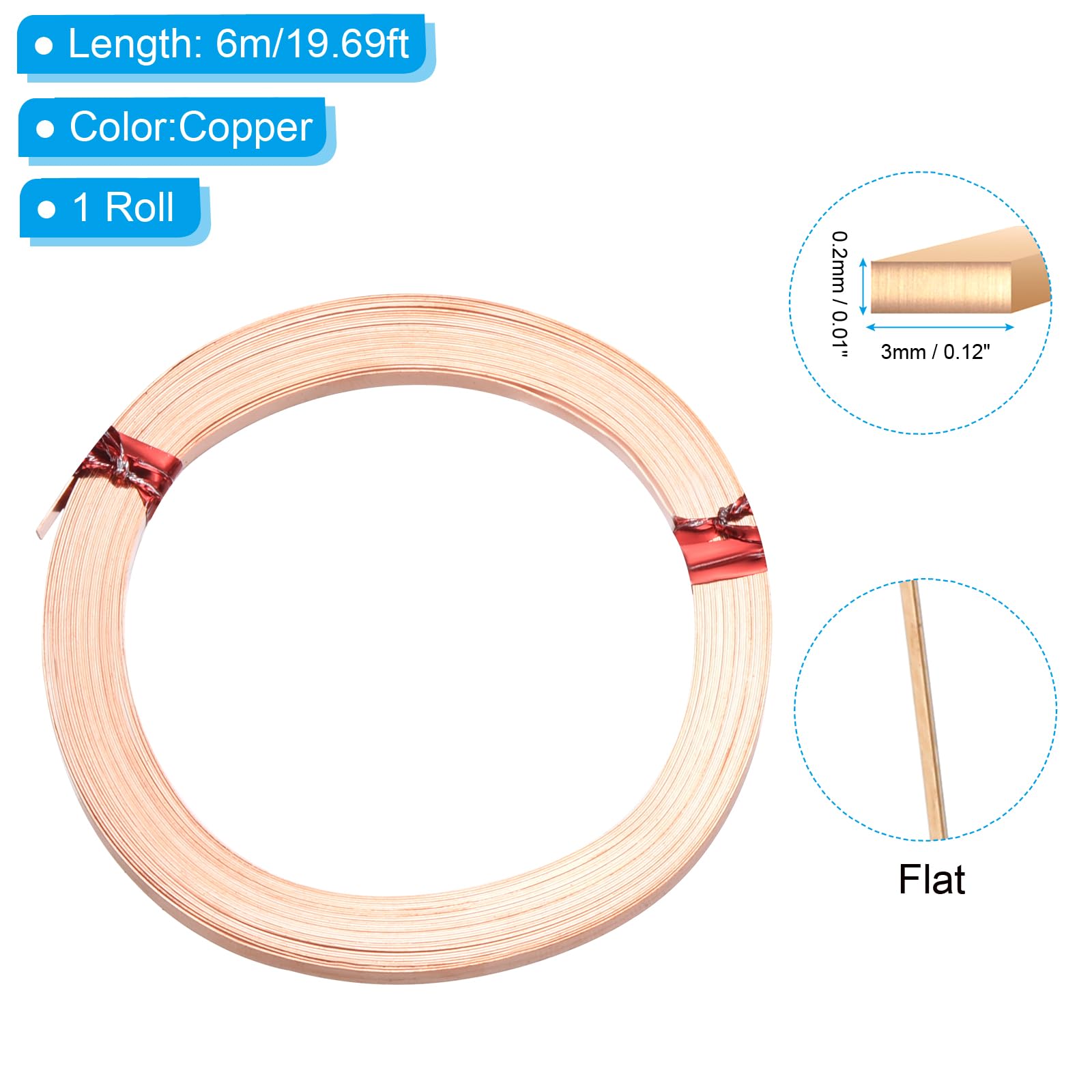 PATIKIL Flat Copper Wire - Image 2