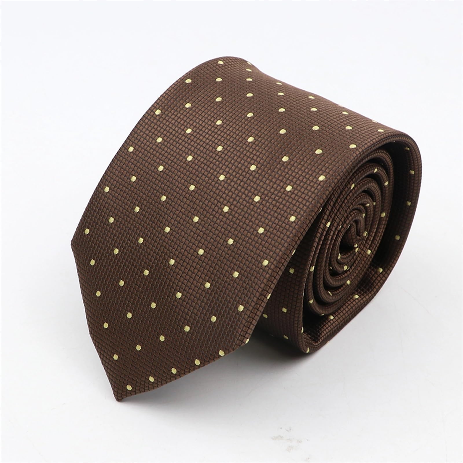 Cravatte per Uomo Cravatte Classiche a Righe con Pois for Uomo, in Jacquard, 7 cm, in Poliestere, Strette e Sottili, for Matrimonio, Sposo, Business, Abito, Camicia, Regalo(31)